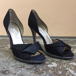 Caparros, size 7 1/2, 4 inch peep toe heels